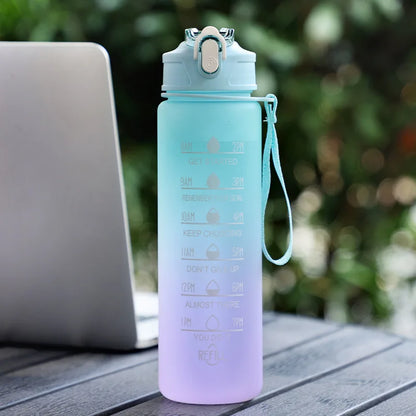 Daily Hydration Tracker – 1L Bottle with Motivation Markers