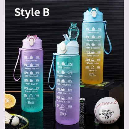Daily Hydration Tracker – 1L Bottle with Motivation Markers